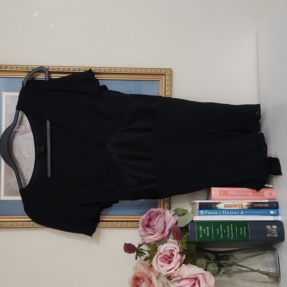 Sexy Y2K 100%Silk Black Waist Defined Size Medium Sexy Flirty Feminine Whimsical - Picture 2 of 12